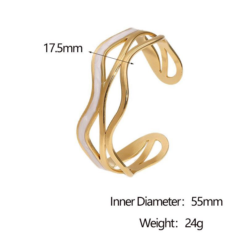 Waterproof Minimalist New Stainless Steel Bracelet Fashion Niche High-end Sense Light Luxury 18k Gold-plated Bracelet Does Not