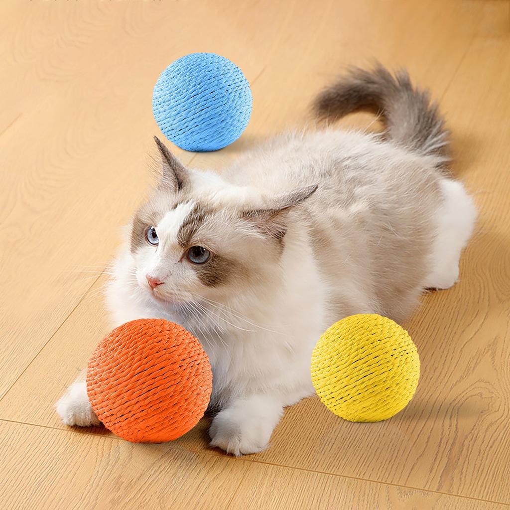 Sisal Ball Extra Large Toy Self-Enjoyment And Boredom Relief Yarn Ball Funny Stick Bell Bell Teeth Grinding And -Resistant Pet Toy Ball