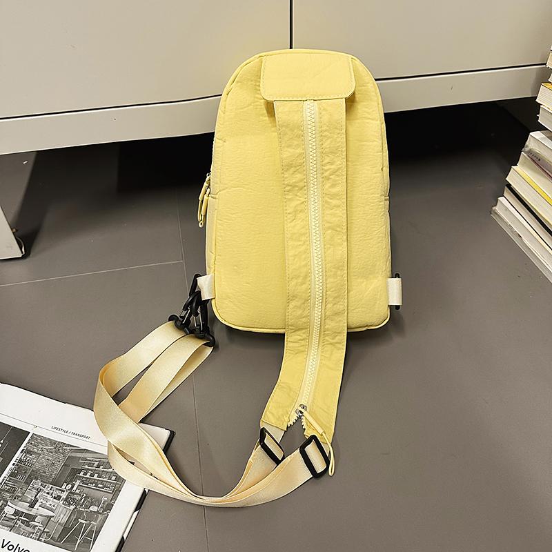 Solid Color Multifunctional Backpack Women's Lightweight Chest Bag