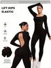 Cross-Border Hot-Selling Moisture-Wicking Breathable Seamless Backless High-Elasticity Tight-Fit Yoga Jumpsuit