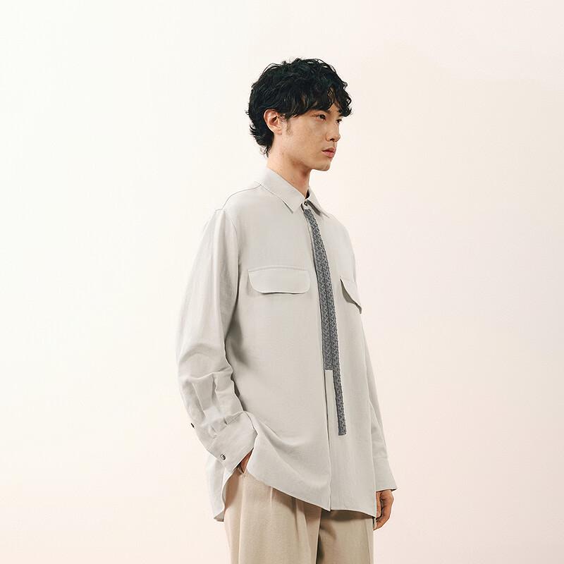 CROQUIS Men's 2026 Spring Relaxed Fit Long-Sleeve Shirt