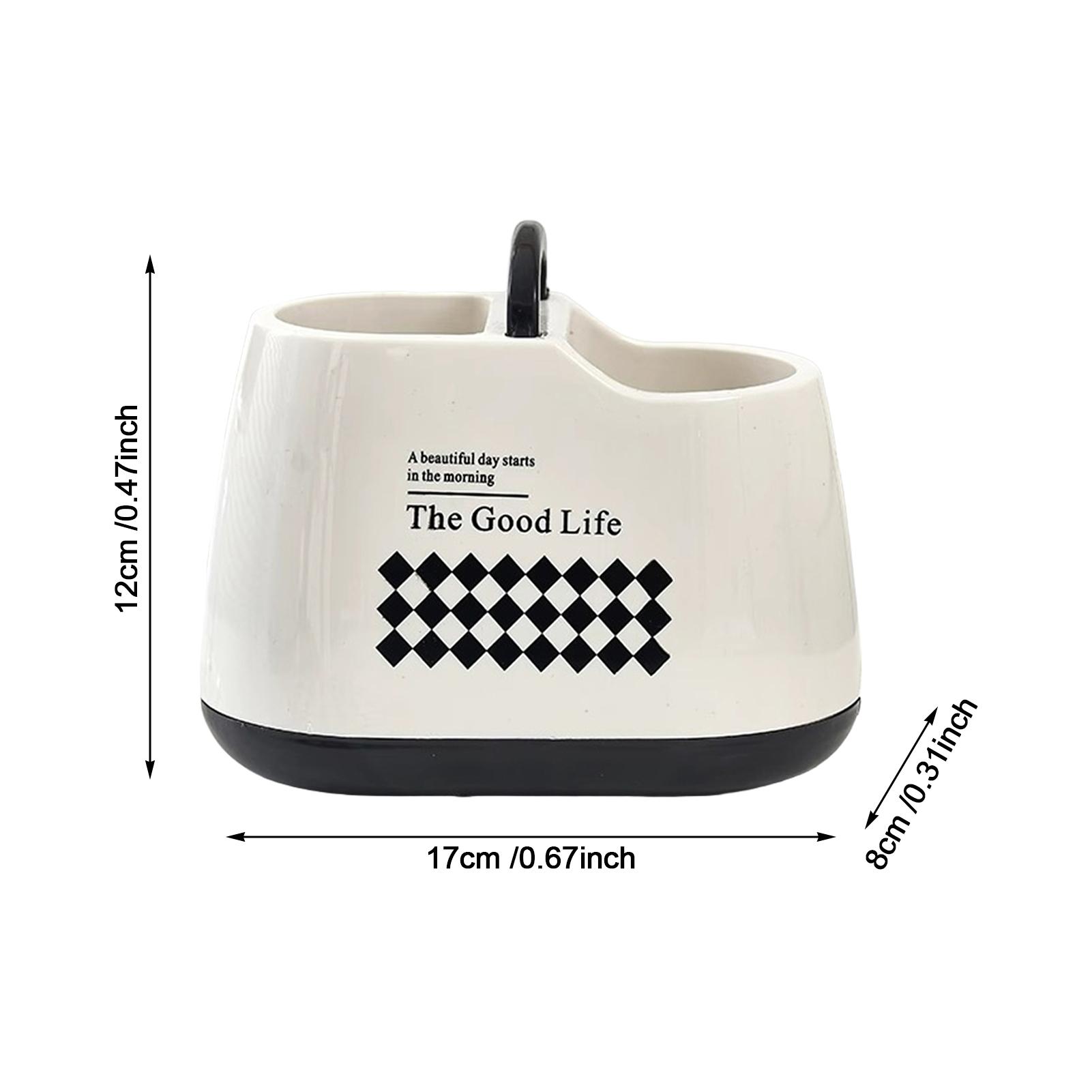 

Тримач кухонного посуду Пластиковий Настільний Тримач для паличок для їжі, ложок, лопаток, інструментів Контейнер для зберігання столових приборів з дренажним отвором алмаз