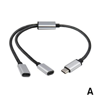USB C Ayırıcı Kablo Type C Erkek - 3/2 Type C Dişi Veri Güç Uzatma Portu Kablo Adaptörü Hu C5O3