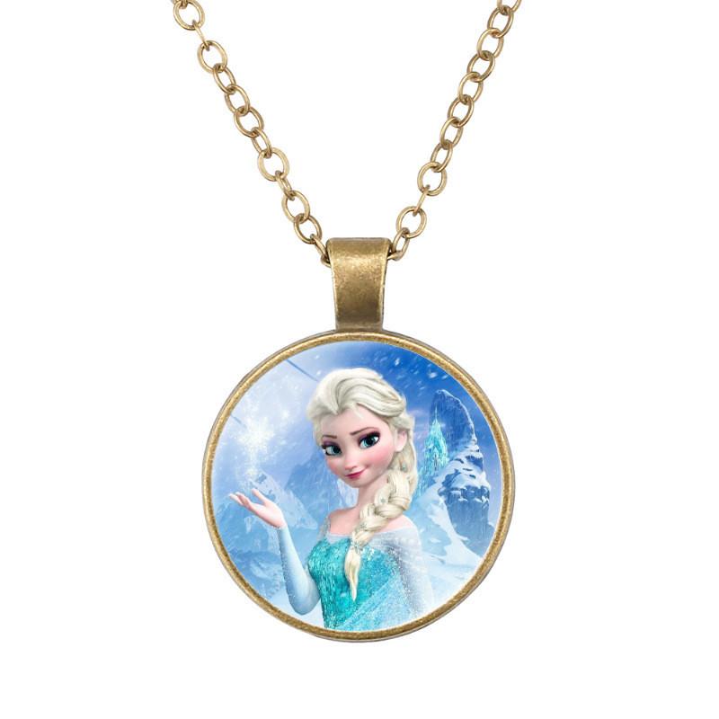 Affascinante Collana con Ciondolo Gemma del Tempo Ariel Sirenetta Gioielli Principessa Cartone Animato