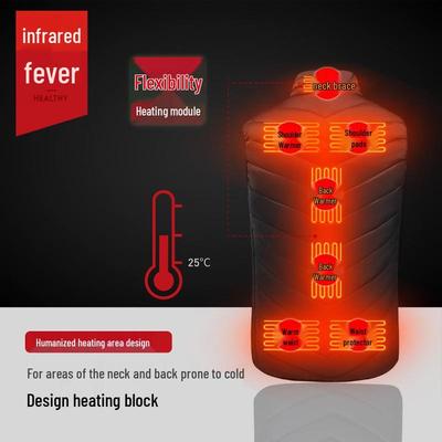 Unisex Nine-Zone Intelligent Winter Heating Vest with Constant Temperature Control