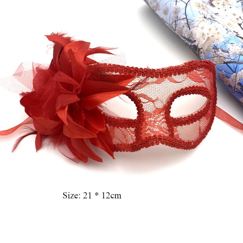 Venice Makeup Ball Golden Onion Yarn Flower Lace Mask Half Face Adult Eye Mask Halloween Performance Prop