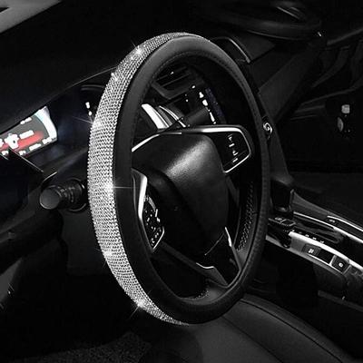 AUTOYOUTH Cystal kryt volantu s PU kožou Bling Bling kamienky 15 palcov