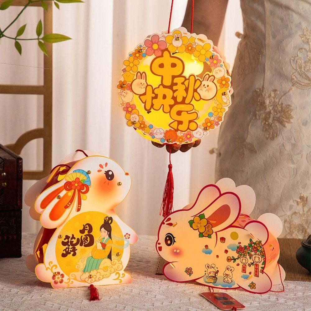 DIY Luminous Mid-Autumn Festival Lantern PVC Material New Year Lanterns  Holiday Decorations