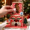 Wooden Santa Chimney Advent Calendar – 24-Day DIY Tabletop Christmas Countdown Decor, Holiday Home Gift