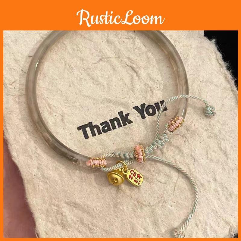 Ethnic Modern Womens Bracelet With Geometric Design And Bell Charms Fit Adjustable