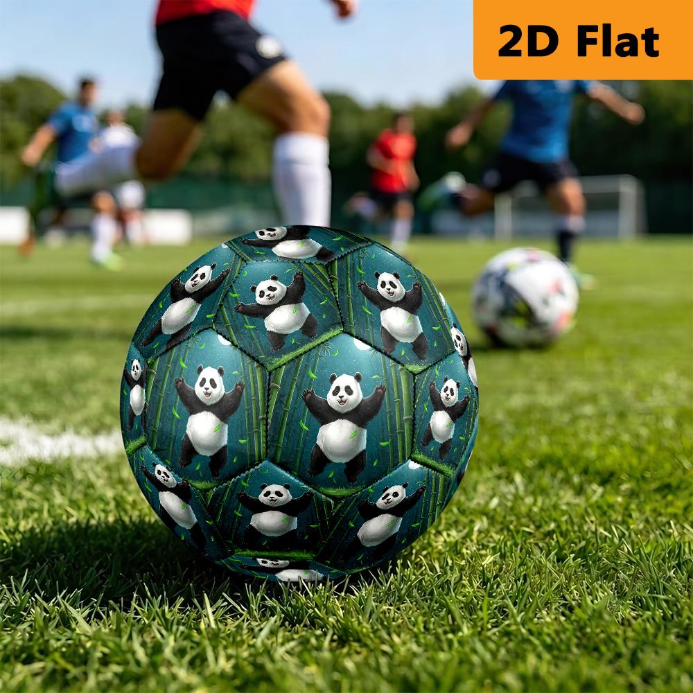 Cute Panda Bamboo Moon Size Soccer Ball High Elasticity Match Universal Unique Gift Cartoon Soccer Ball Suitable For Both Training And Competition