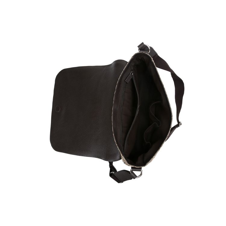 Gucci Large Capacity Logo Canvas And Leather Messenger Bag Unisex bags Ebony Dark-Brown 449171-KY9KN-9886