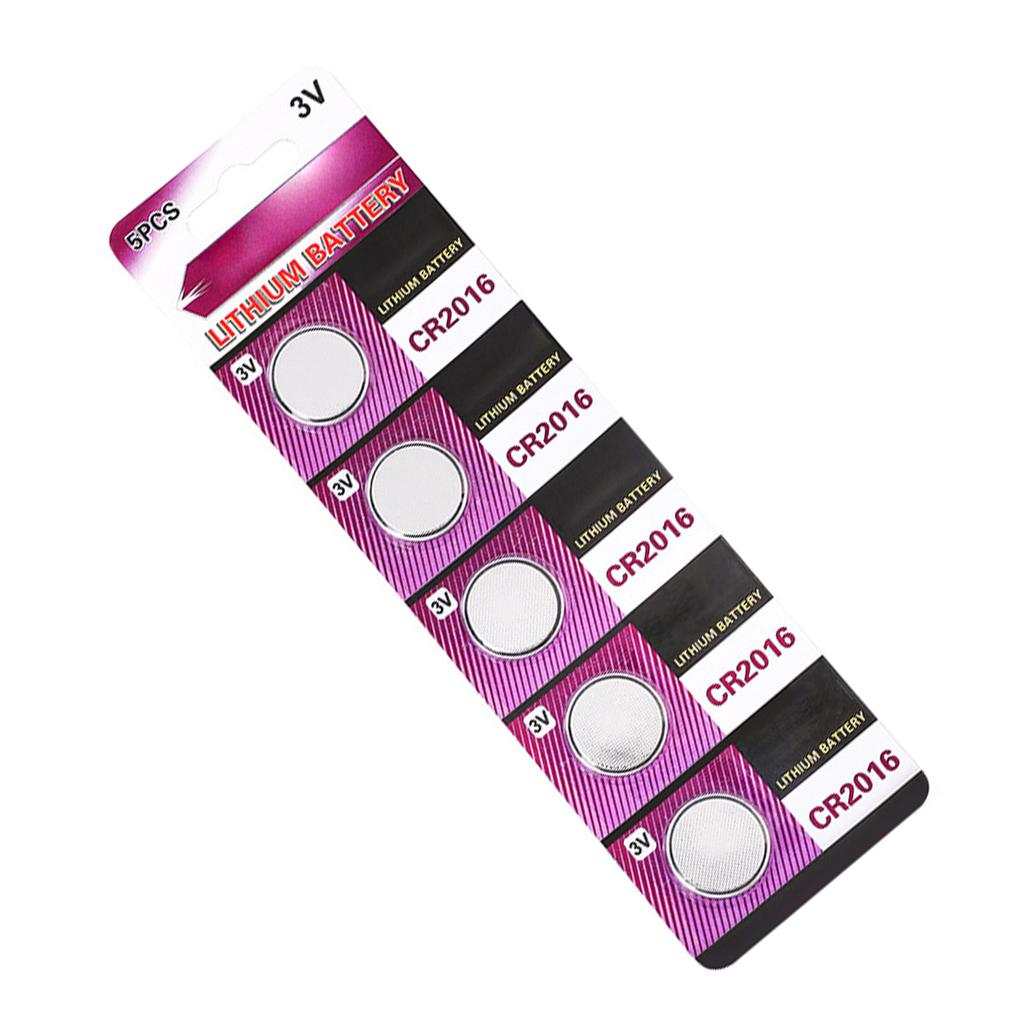 5pcs/10pcs CR2016 3V Baterias de lítio tipo moeda Bateria tipo moeda CR2016 3V para chaveiros e pequenos eletrônicos