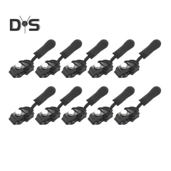 

10 шт. Набор для мгновенного ремонта молнии, пальто, сапог, багажных сумок, универсальных молний, ремонтников, металлических молний, сменных головок, аксессуары L