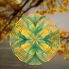 10 Inch Metal Wind Spinner with 360 Degree Hook Vibrant Leaf Design for Garden Balcony Outdoor Decor All Season Hanging Ornament