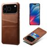 For iPhone 17 Pro Max Case Dual Card Slots PU Leather+Hard PC Phone Cover