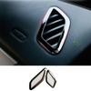 Dashboard Side Vent Overlay Cover 2PCS For Benz GLA CLA 2013-2019 Black Steel