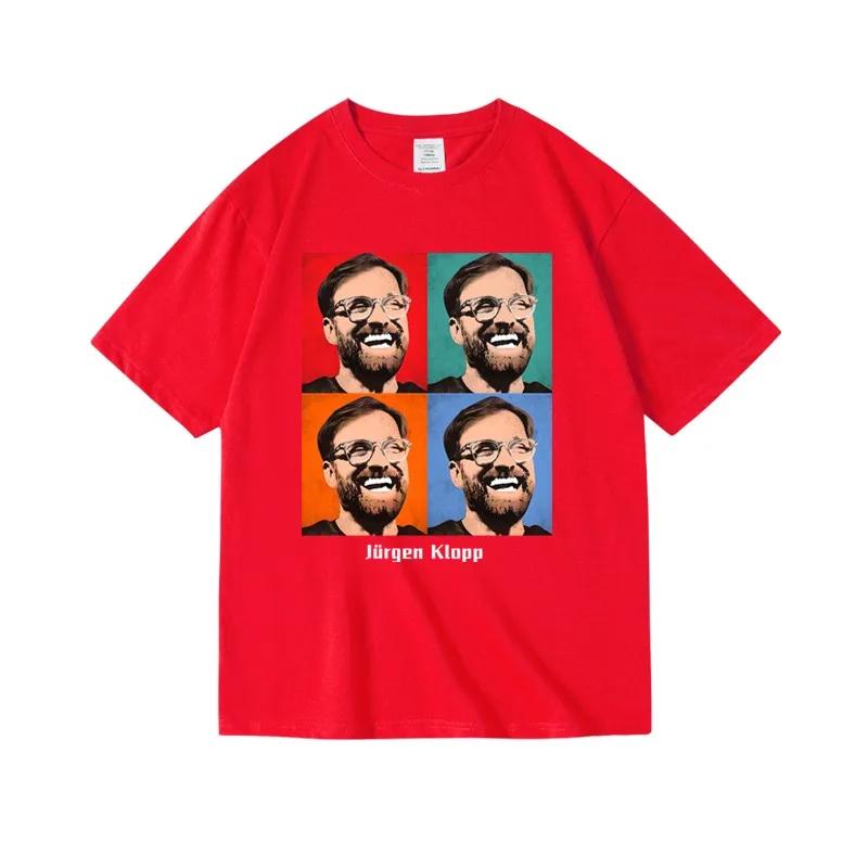 Liverpool Scumbag Uncle Klopp Printed Clothes Summer Pure Cotton Short Sleeved Men's and Women's T-shirts Summer