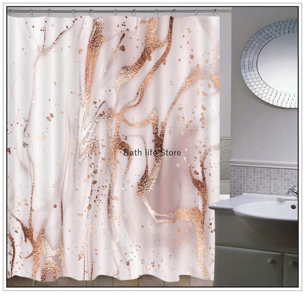 

Pink Crack Shower Curtains Fashion Bathroom Curtain Bath Sets Toilet Cover Mat Non-Slip Washroom Rug Set Modern 180X180Cm Hot W60H190(CM)-1 Pcs