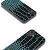 ABEEL For iPhone 16 Case Crocodile Texture Genuine Cow Leather Coated PC+TPU Phone Cover