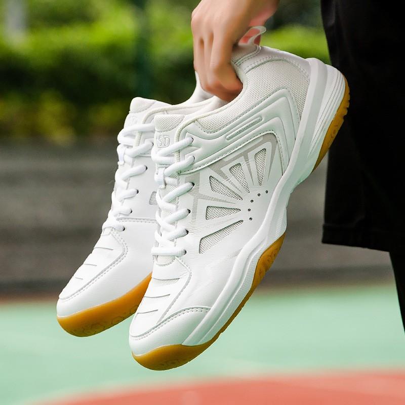 Professional Badminton Shoes Men Women Non-Slip Rubber Sole Breathable Mesh Upper Carbon Plate Support Rotating Hook