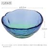 Toyo Sasaki Glass Small X Coral Sea Made In WA3301 Bowl, Blue/Green, Approx. 8.2 3.2cm, Design, Japan,