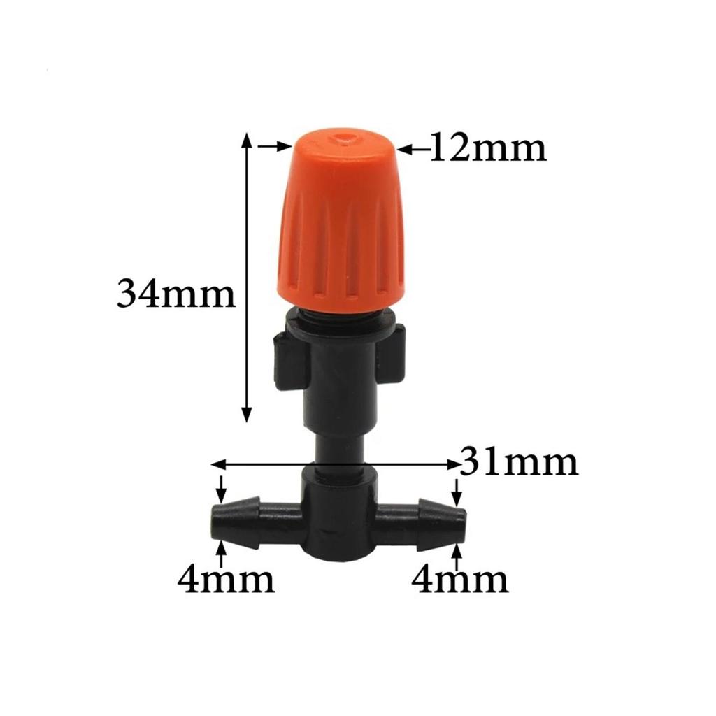 Irrigation Mister Nozzle with Tee Joint, Irrigation Dripper for Patio
