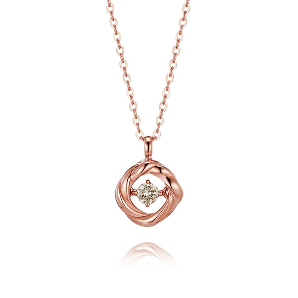 Roseedor Sweet Twist Diamond Necklace_212000175