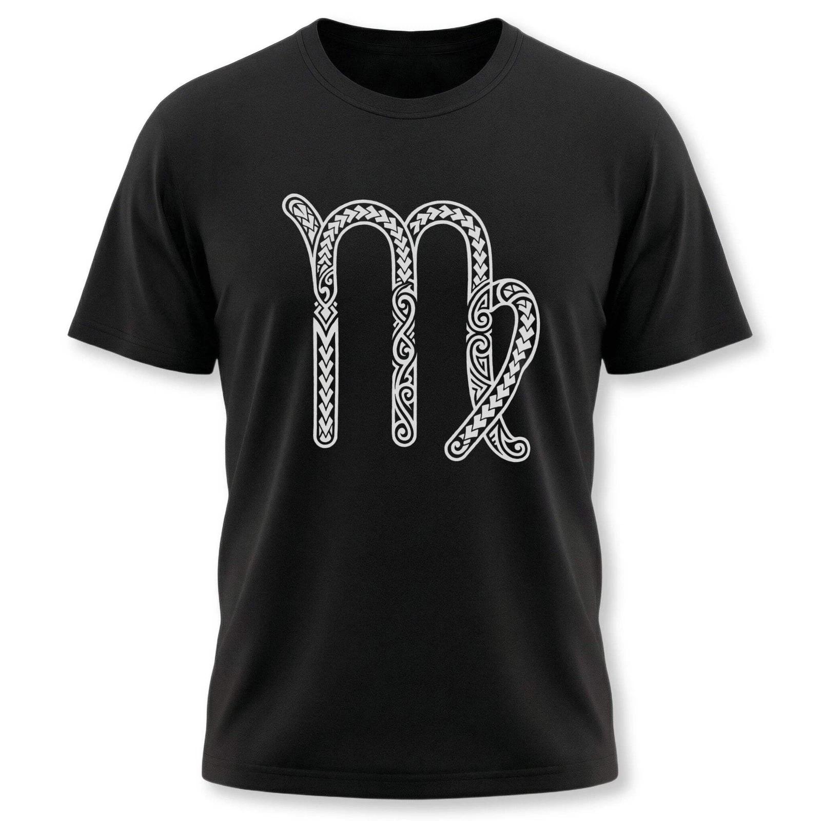 Virgo Tribal Pattern T-Shirt | Astrology Zodiac Star Sign Symbol Shirt M