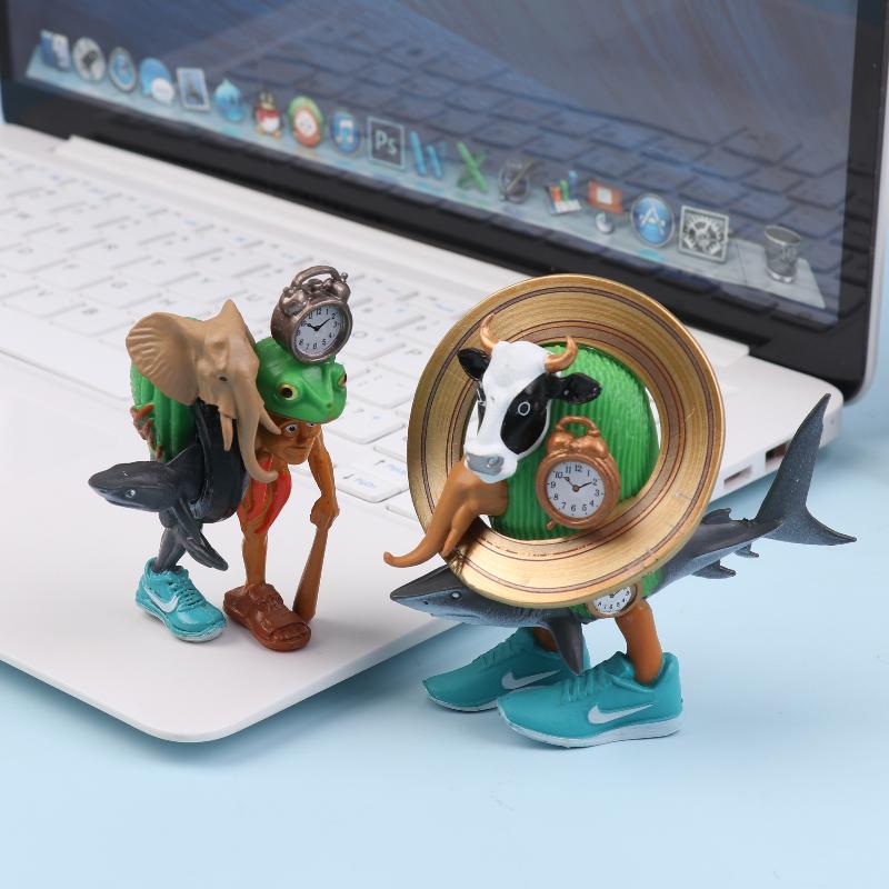 1Pcs Cartoon Ornament Toys Tung Tung Tung Sahur Tralalero Tralala Italian Brainrot Monster Fusion Edition Anime Action Figure