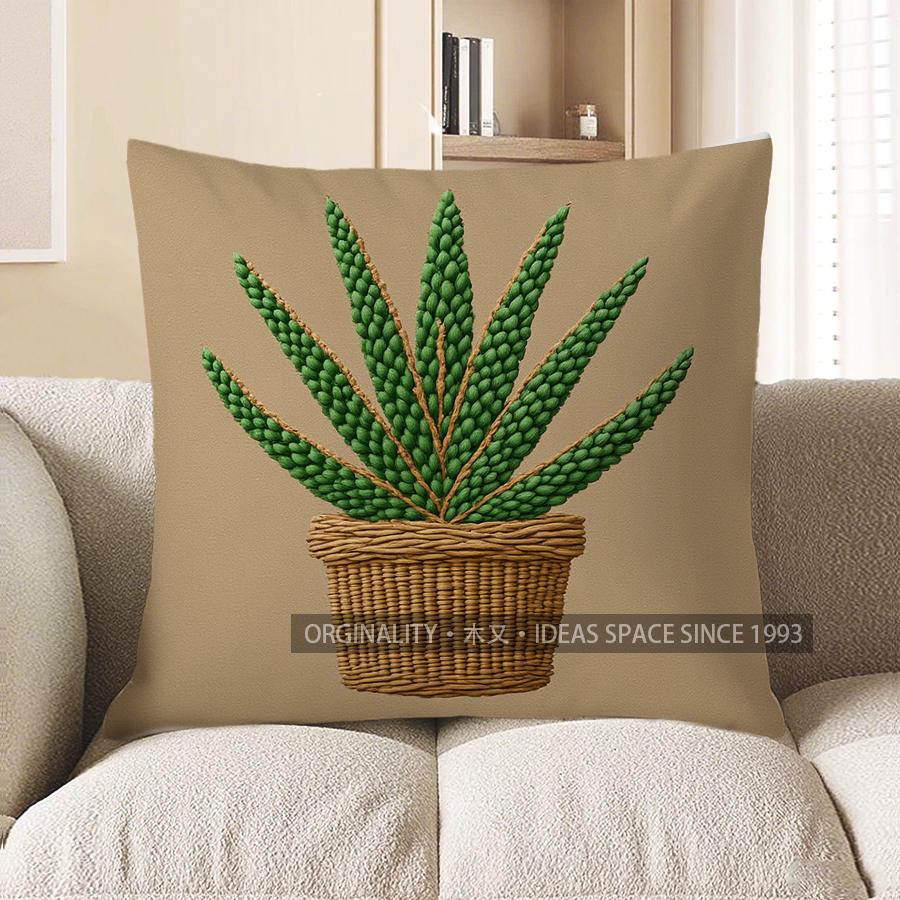 

Домашній декор Вишуканий візерунок папороті Цифровий друк Візерунок подушки Наволочка підходить для дивана Спальні Автомобільна наволочка 40x40cm
