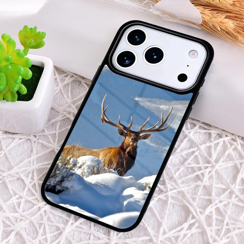 Cool Deer Hunting Camo Phone Case for iPhone 17 Air 16 15 11 12 14 13 Pro Max Shockproof Cover