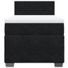 Exclusive House - Slatted Bed Base with Mattress Black 90x190 Cm Velvet