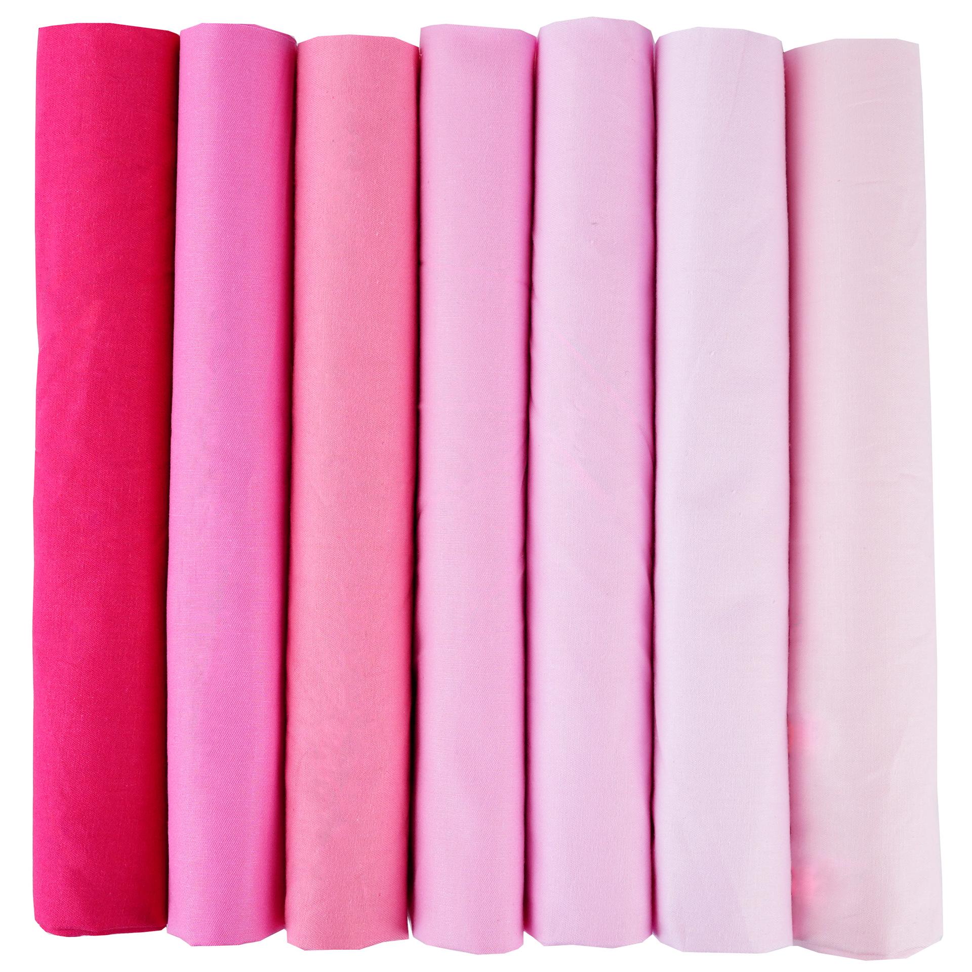 

Комплект из 7-цветной хлопковой ткани для пэчворка ручной работы - однотонные и узорчатые узоры из саржи