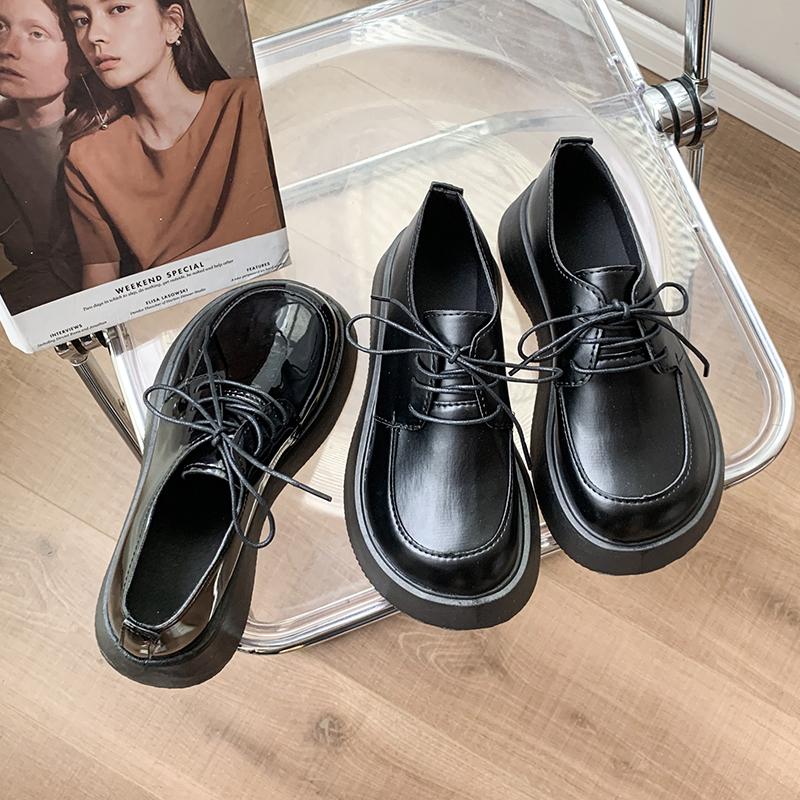 2025 New Spring Casual Women Shoes Loafers Lace Up Leather Flats Slip-On Women Shoes Mujer Zapatos Chaussure Femme