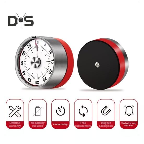 Stainless Steel Kitchen Timer Ultra-Precise Timing Ergonomic Button Design Magnetic Timer LED Display Clockwork Multi-Functional Cooking Timer for