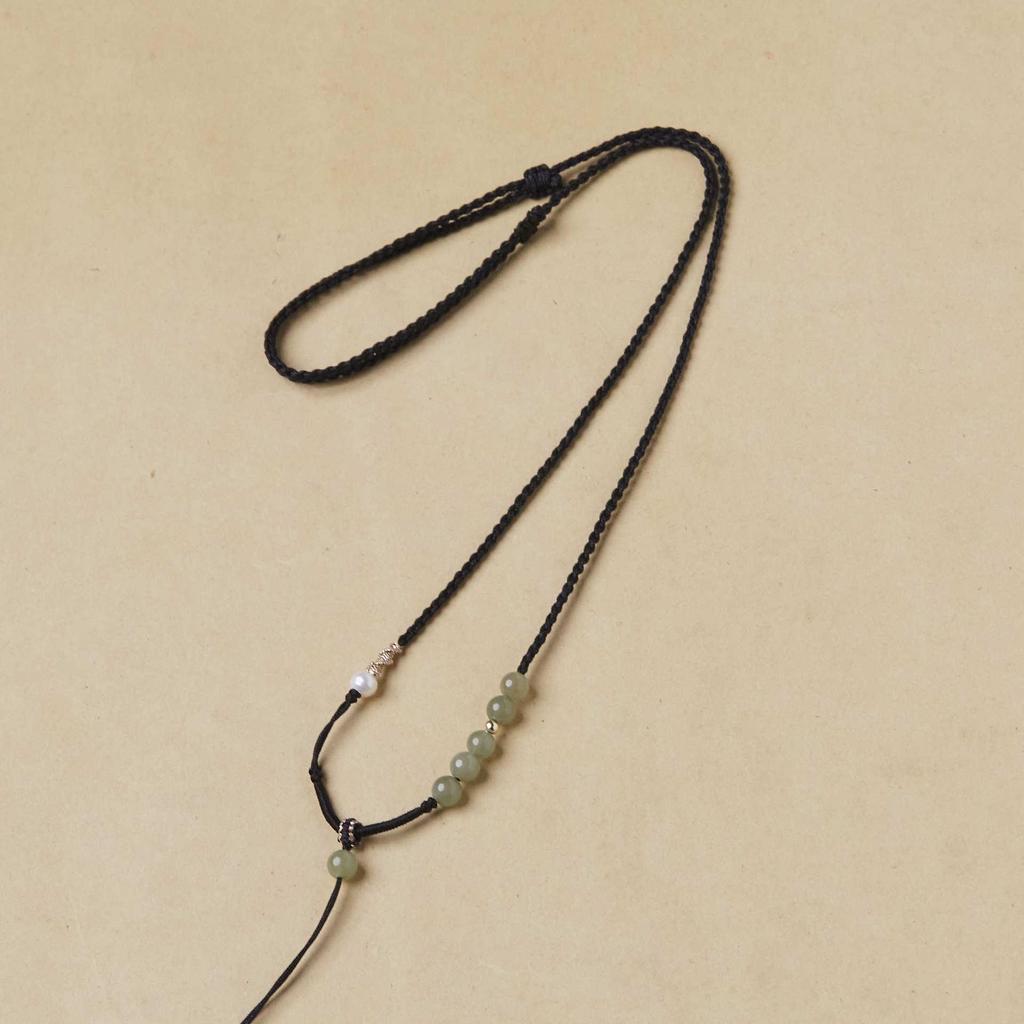 Adjustable Handmade Exquisite Hetian Jade Necklace Pendant