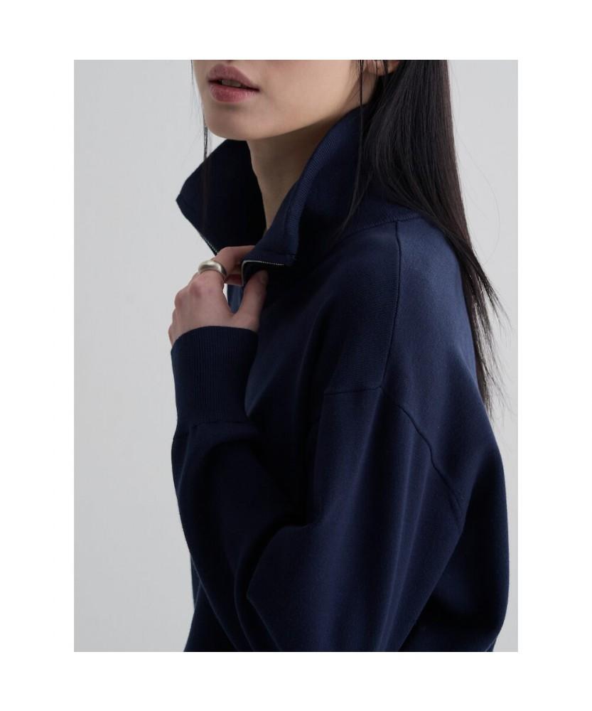 8 Seconds Quarter Zip-Up Pullover Navy