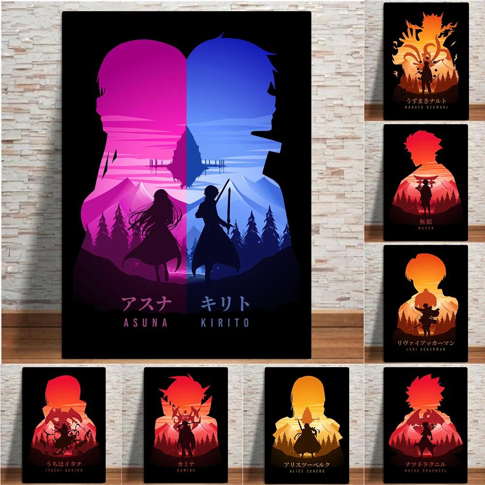 Japanese Classic Anime Poster Picture Prints Canvas Painting Bedroom Living Room Decor Wall Art Vintage Mural Without Frame