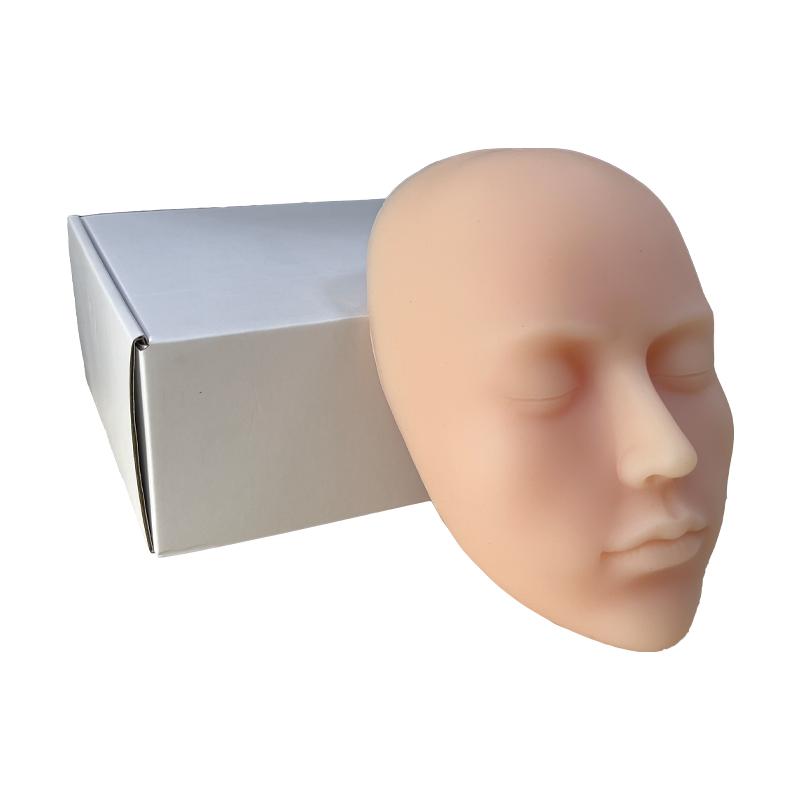 Silicone face model bionic skin is suitable for acupuncture and moxibustion practice, makeup beginners, students, easy to clean