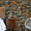 Retro-Antike-Ziegelstein-Wandpapier, selbstklebend, wasserfest und feuchtigkeitsbeständig, Rostaufkleber, Wohnzimmer, Sofa, Hintergrund, Wanddekoration