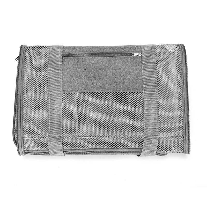 Foldable Cat Carrier Backpack, Portable Breathable Pet Travel Bag With Mesh Window For Small Cats