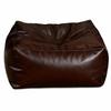 PU Leather Fillable Storage Ottoman Cover Fillable Wear Resistant Storage Footstool Claw Resistant Waterproof Pouf Cover