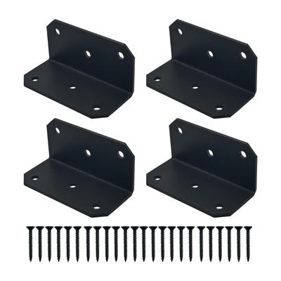 Steel Corner Brackets 90 Degree Reinforced Joint Connectors For Shelves Cabinets Roof Canopies