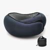 Portable Black Foldable U-Shaped Neck Pillow Memory Foam Travel Pillow Neck Cushion Durable Undeformable Airplan With Bag