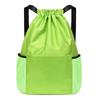 Water-Resistant Foldable Large Capacity Drawstring Sports Backpack with Logo Print for Fitness and Basketball