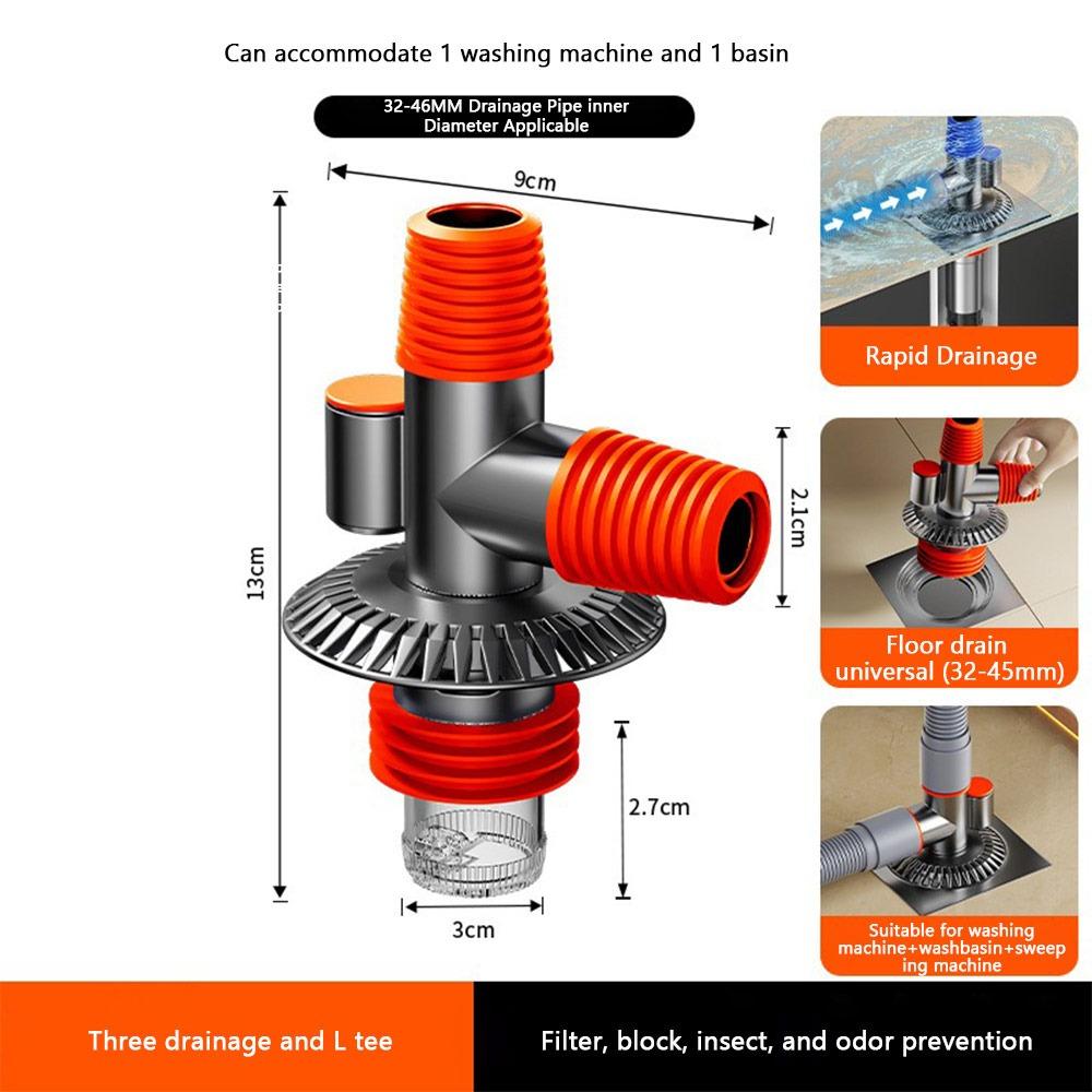 Anti-odor Sewer Drain Connector Multi Functional Hose Adapter Washing Machine Drain