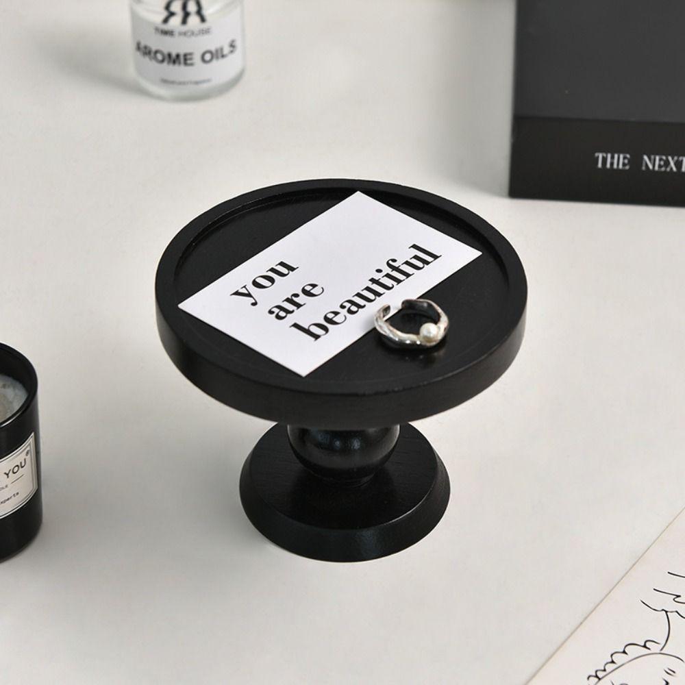 Retro High Legged Tray Wooden Aromatherapy Display Holder Jewelry Storage Rack  Afternoon Tea