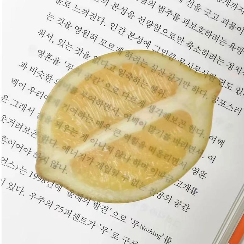 Creative Fruit Slice Bookmark - Simulation Design for Reading & Photo Props, Cute Stationery Gift with INS Style Aesthetic