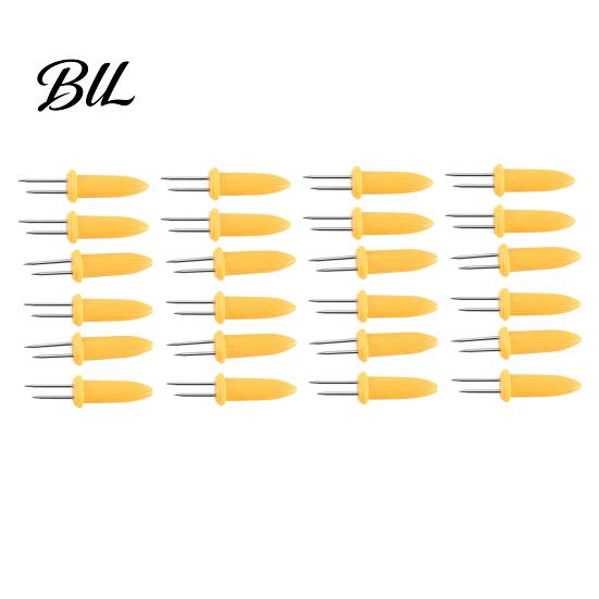Heavy Duty Corn Skewers Stainless Steel Holders, Heat Resistant Shaped Handles, Double Cob for Picnic Needle Set Outdoor Camping And Home Barbecue